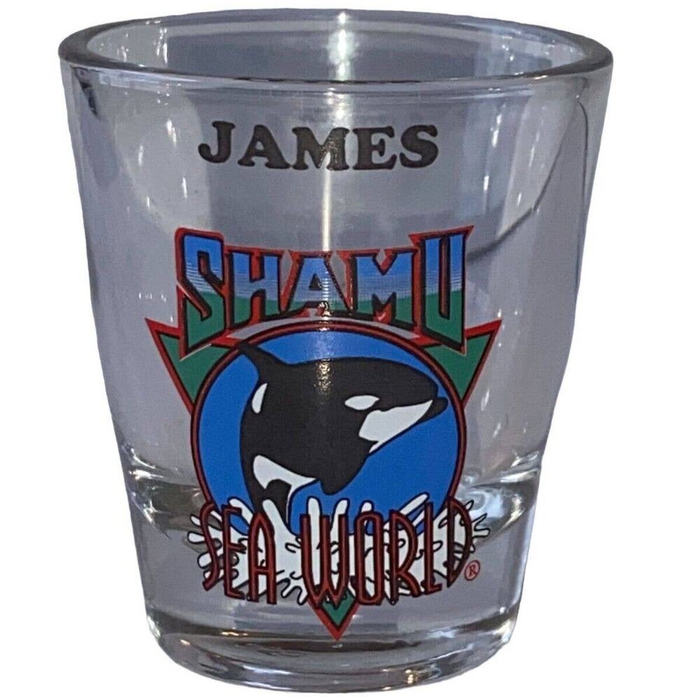 Sea World Shot Glass Shamu 2.25 in James Souvenir Barware Jigger Shooter